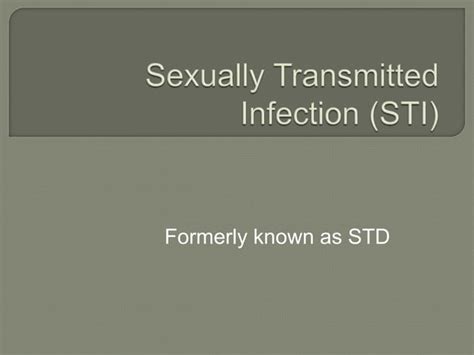 sexually transmitted infection sti ppt