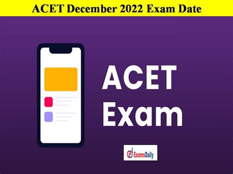 Acet December 2022 Exam Date Here Check Registration Details Below