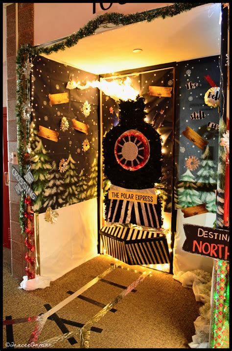 Christmas Door Decorating Ideas Polar Express