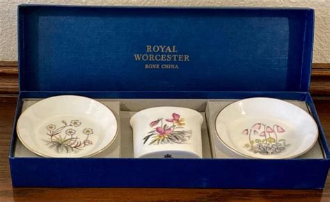 Royal Worcester Bone China 3 In Box