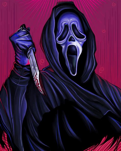 Ghostface Art Decided To Experiment With Vibrant Colors Rscream