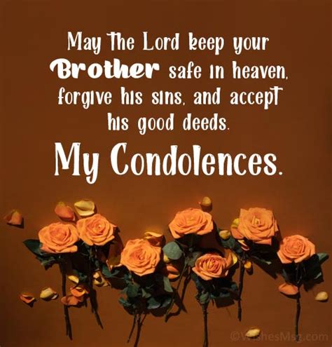 Condolence Messages On Death Of Brother Wishesmsg 2023