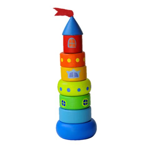 Small Castle Stacking Wooden Toy From Poppy Baby Co Blossom