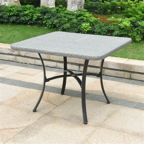 Barcelona Resin Wicker Aluminum 39 Inch Square Outdoor Dining Table