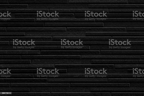 Modern Black Stone Tile Wall Pattern And Seamless Background Stock