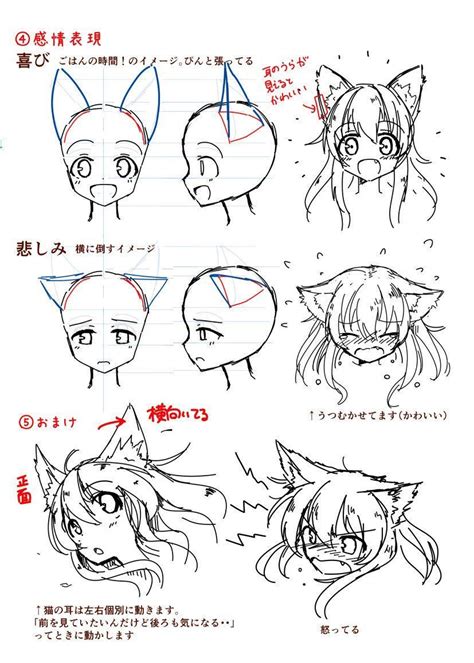 How To Draw A Neko Girl With Cat Ears Drawing Reference Catgirl