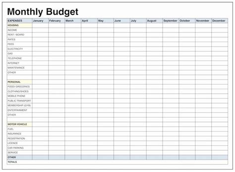 Free Easy Budget Spreadsheet Bytepase