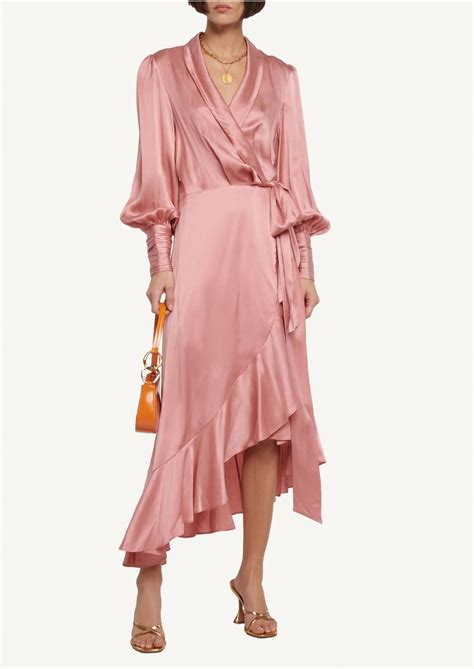 Blush silk wrap dress - Zimmermann | Département Féminin