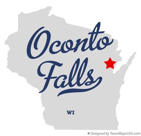 Map Of Oconto Falls Wi Wisconsin