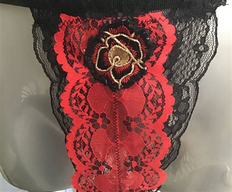 bare less red and black lace lingerie sexy all lace underwear handmade lace lingerie etsy