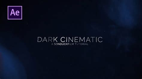 Create Dark Cinematic Title Motion Graphics After Effects Tutorial