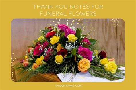 Thank You Note Examples For Funeral Flowers