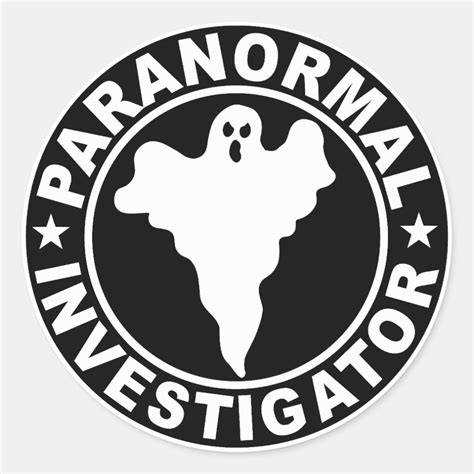 Paranormal Investigator Logo Decal Classic Round Sticker Zazzle