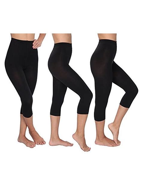 buy l eggs control top capri footless tights 3 pack black online topofstyle