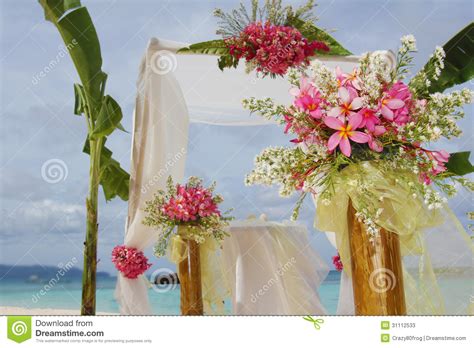 Hd00.14beautiful pink wedding arch decorated with flowers and decor on a hill above the ocean. Wedding arch and set up stock image. Image of outdoor ...