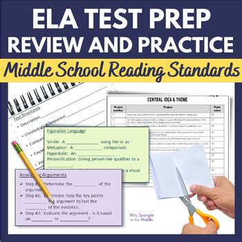 Ela Test Prep Review And Pbl Practice For Middle School Tpt