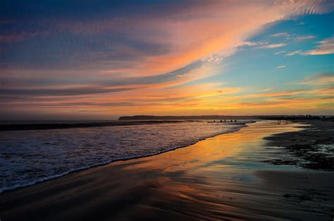 Hd Wallpaper San Diego California Beach Sand Sunset Ocean