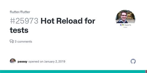 Hot Reload For Tests Issue Flutter Flutter GitHub