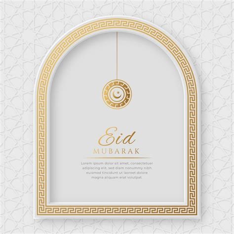Premium Vector Eid Mubarak Arabic Elegant Luxury Ornamental Islamic