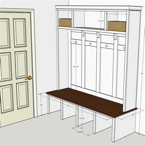 If you have suggestions or best offer please contact us. Mudroom locker plan created by Sean Duggan using Sketchup. | Mudroom lockers, Diy mudroom bench ...