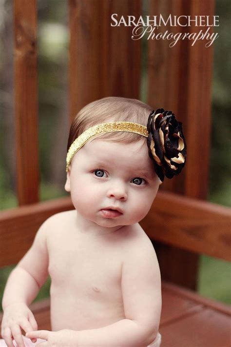 Baby Girl Headbandblack And Gold Headband Newborn