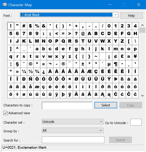 Windows Symbols Alt Code