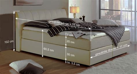 Damit das bett ausreichend belüftet wird, steht die federbox auf kleinen füßen. Bett mit Spring-Box und Kunstlederbezug - Boxspringbett Sydney