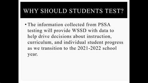 Pssa Testing 2021 Updates And Information Youtube