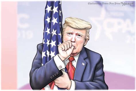 Political Cartoon On Trump Responds To Critics By Clay Bennett
