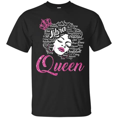 Queen Libra November Afro Pride Word Art Black Women T Shirt T Shirts For Women Afro Shirts
