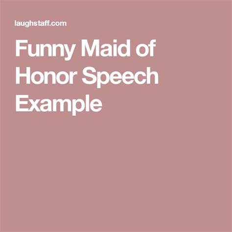 Should you invite your mom to the bachelorette party? Funny Maid of Honor Speech Example | Crafts* | Pinterest ...