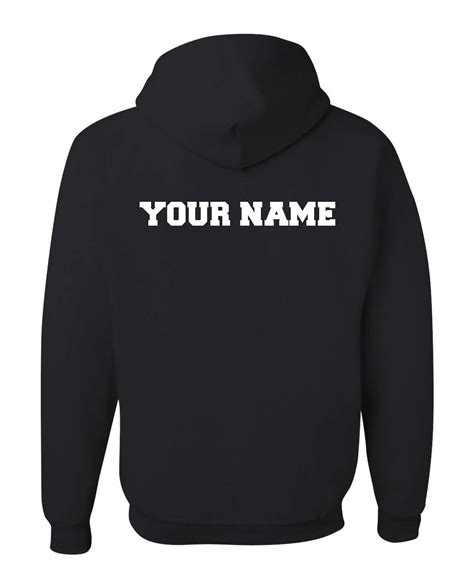 Unisex Hooded Sweatshirt Custom Name On Back
