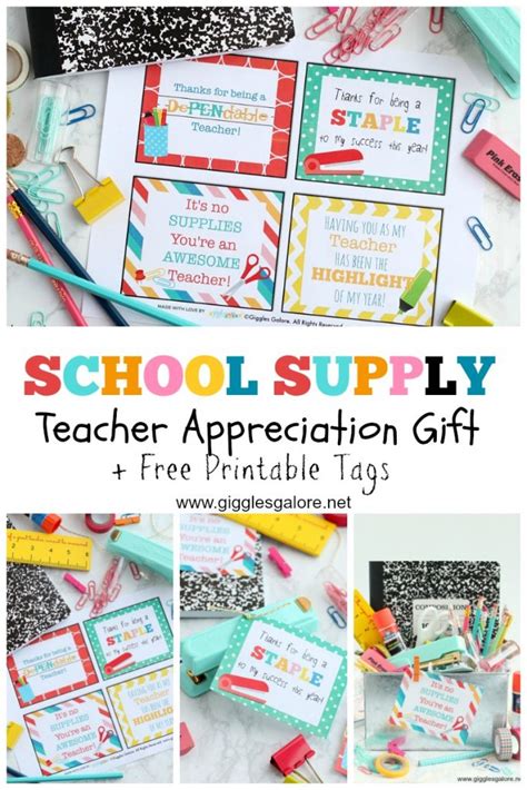 school supply teacher appreciation t free printables giggles galore