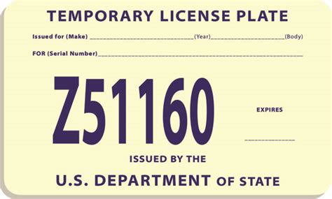 7 Best Printable License Plate Temp