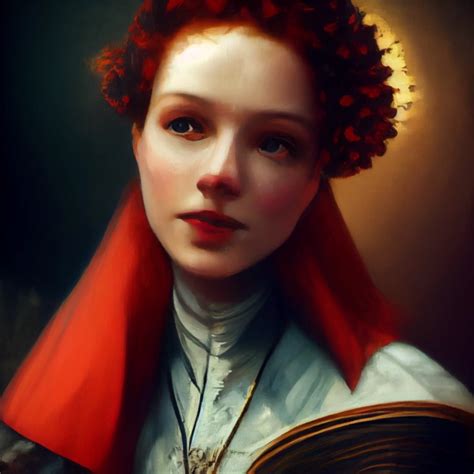 Realistic Portrait Of A Noblewoman 17th Century Red Midjourney Openart