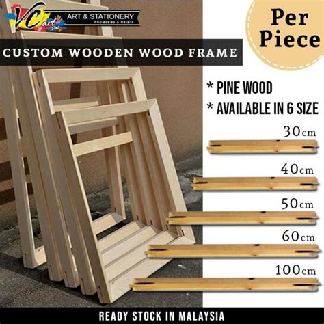 Vc Art Custom Wooden Wood Frame Pine Wood Diy Frame Kayu Frame Gambar