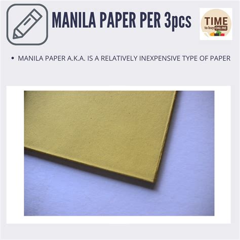 Manila Paper By 3pcs Per Set Shopee Philippines