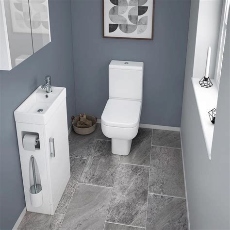 Milan Compact Complete Cloakroom Suite Small Toilet Room Cloakroom