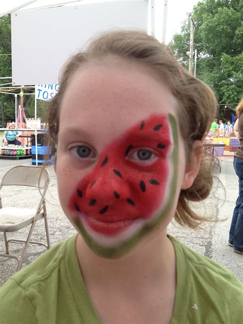 Watermelon Face Painting Carnival Face Paint Watermelon