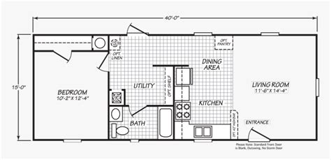 One Bedroom Single Wide Mobile Home Floor Plans