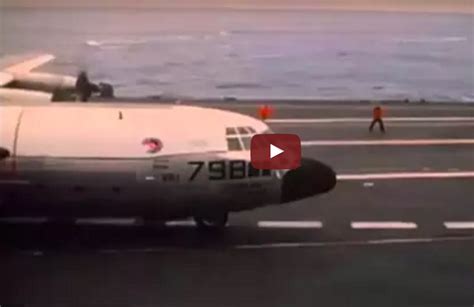 A C 130 Hercules Landed On An Aircraft Carrier