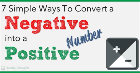Convert Negative Number Into Positive Excel Basic Tutorial