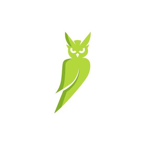Premium Vector Green Owl Logo With The Titlelogo For A Company