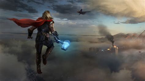 1920x1080 Thor Approaching Marvels Avengers 1080p Laptop