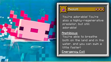 Minecraft Origins Mod Axolotl Custom Origin Youtube
