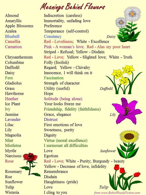 Flowers Name List With Meaning