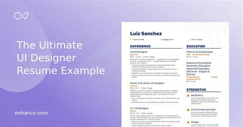 Join to get curated ui/ux case studies in your inbox weekly. UI Designer Resume Examples | Pro Tips Featured | Enhancv
