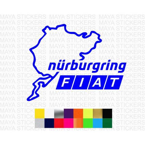 Fiat Nurburgring Logo Sticker In Custom Colors And Sizes