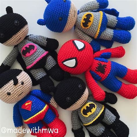Crochet Super Heroes Pic Idea Crochet Amigurumi Dolls Pinterest
