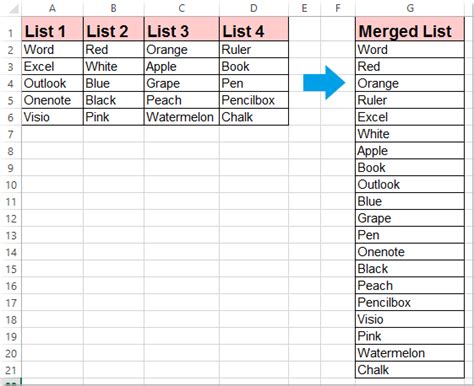How To Combine Multiple Columns Into One List In Excel